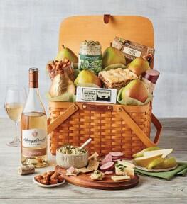 Trellis to-go picnic basket goodies